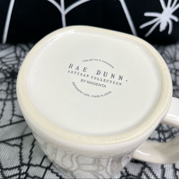 NEW Rae Dunn “BEWITCHED” Lime Green Lined White Ceramic Halloween Coffee Mug - Picture 5 of 6